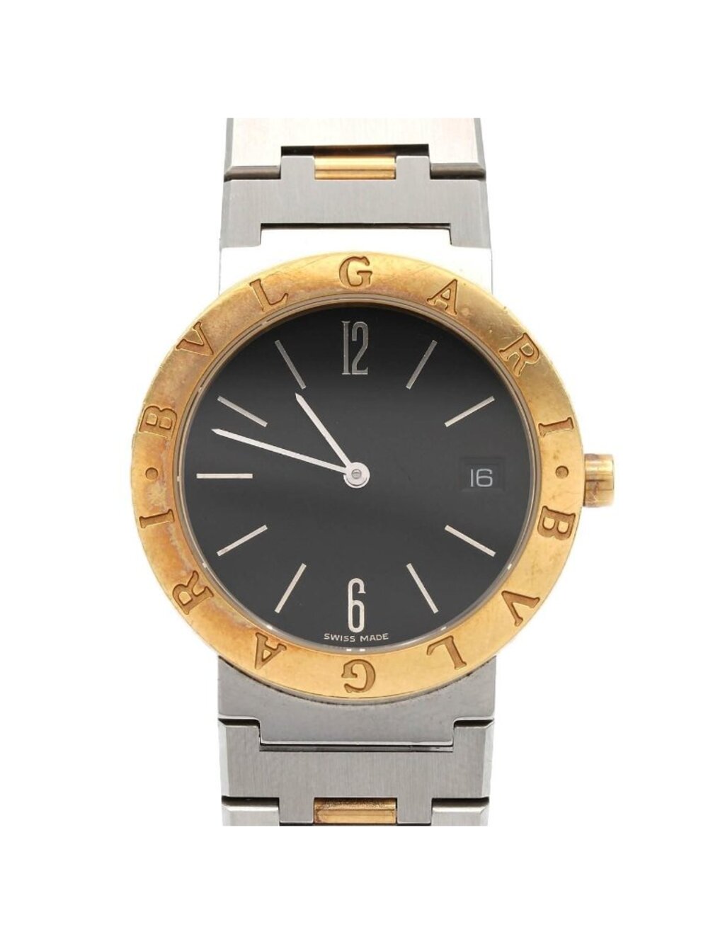 Bvlgari Stainless Steel Yellow Gold Quartz Watch